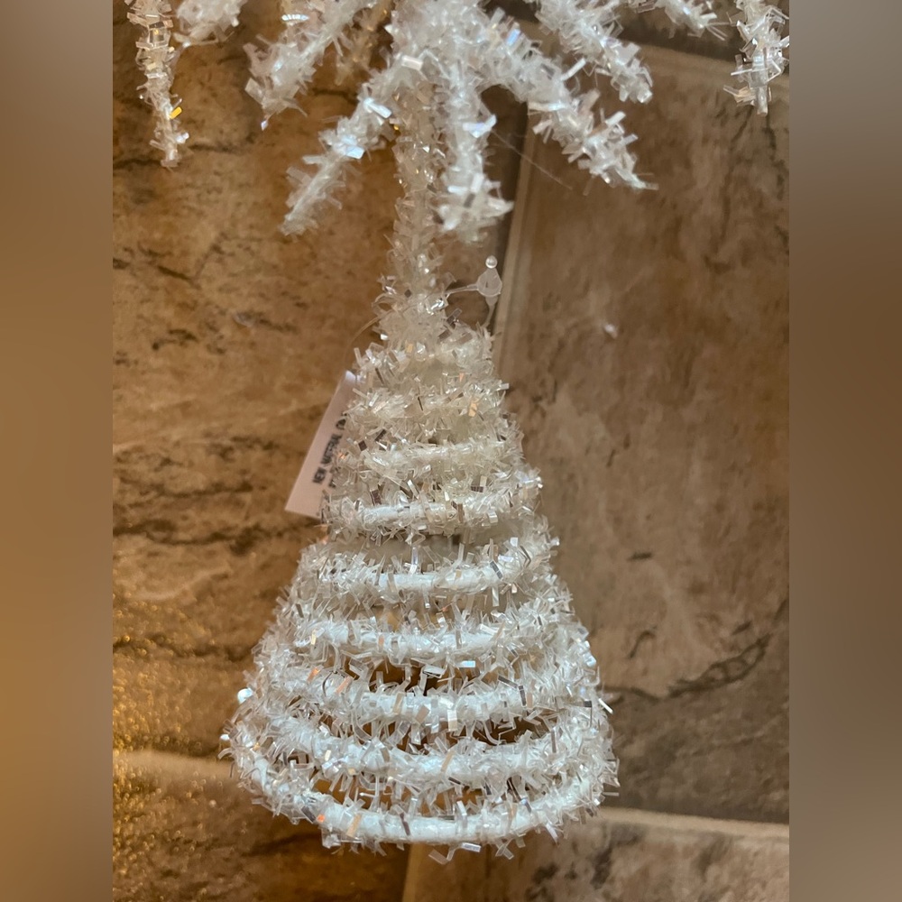 Sparkling White Snowflake Tree Topper - Picture 5 of 6